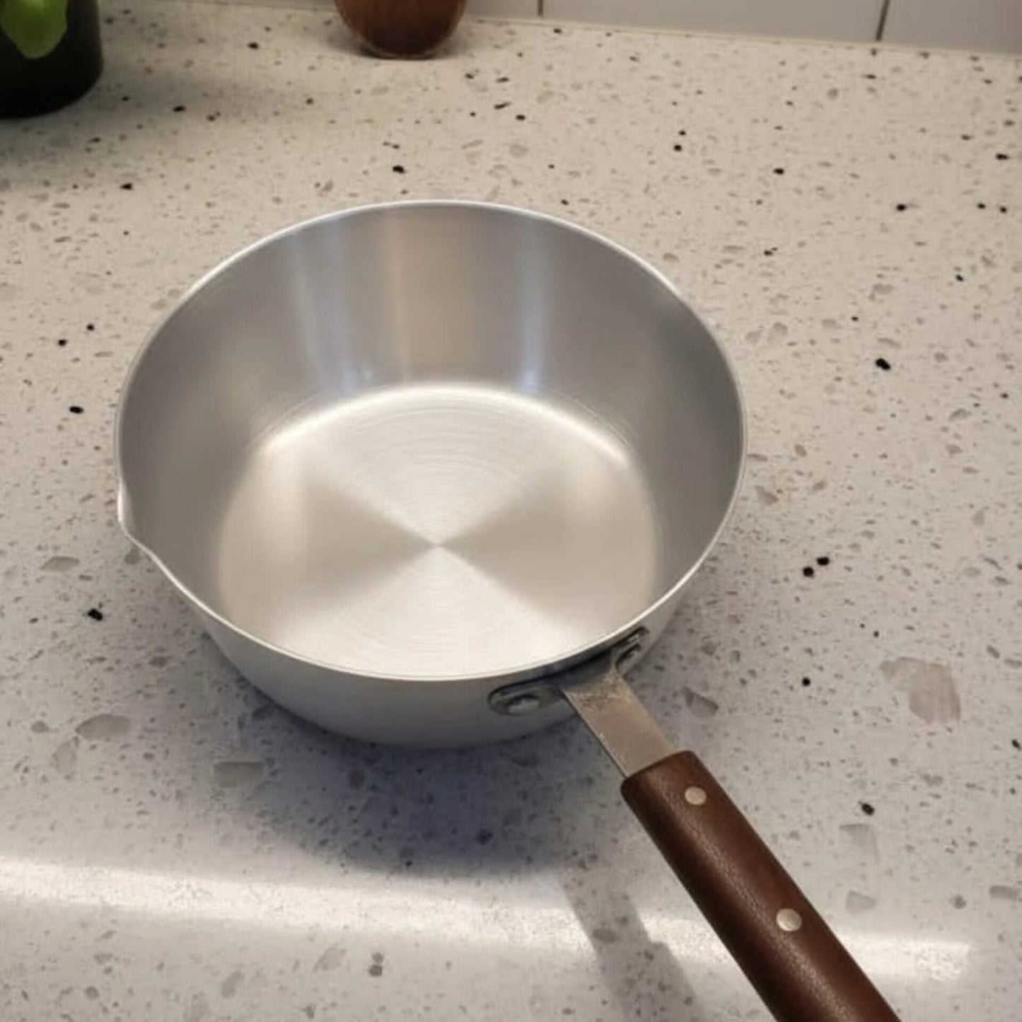 22cm Silver Aluminium Pan with Handle