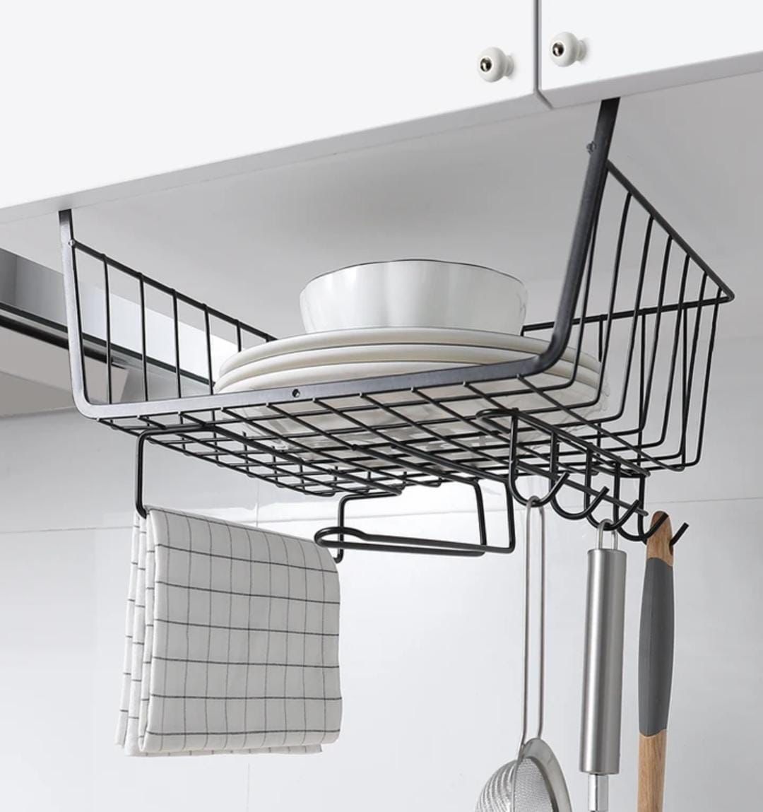 4 in 1 metallic under shelf rack