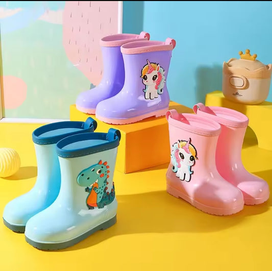 Kids Cartoon Waterproof Rain Boots
