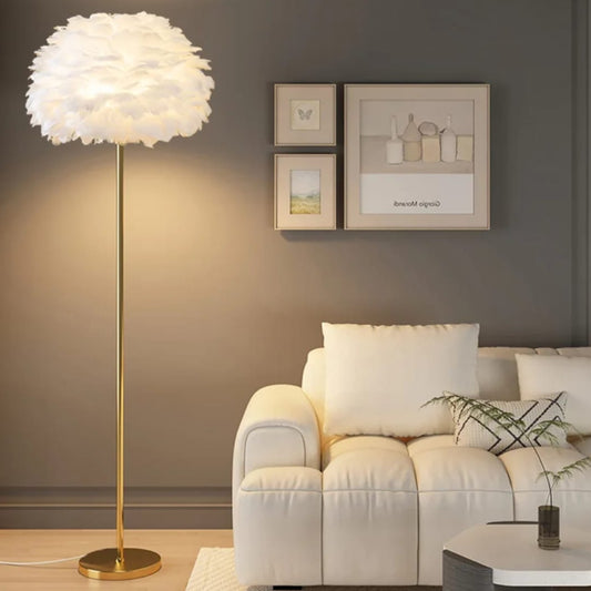 Ostrich Feather Floor Lamp