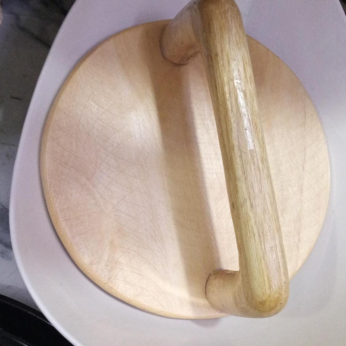 Wooden Round Chapati Spinner