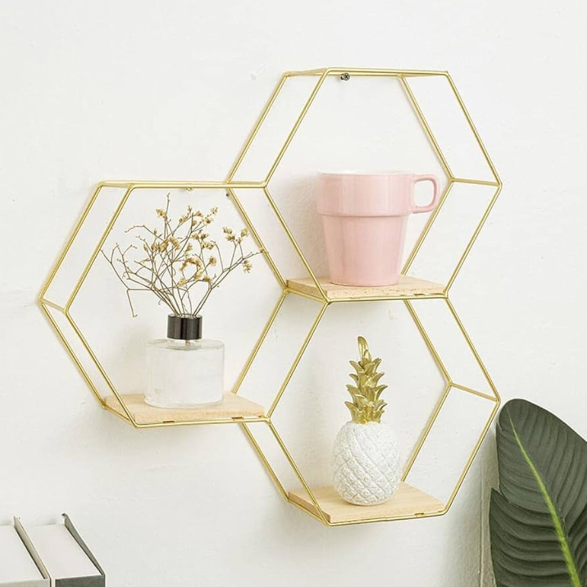 Hexagonal Wall Mounting Floating Shelf