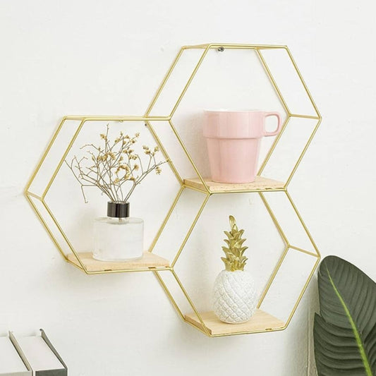 Hexagonal Wall Mounting Floating Shelf