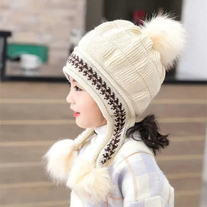 Winter knit pull over hat