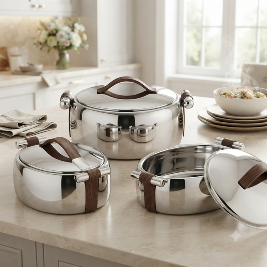 3Pcs Oval Insulated Food Warmer Set
