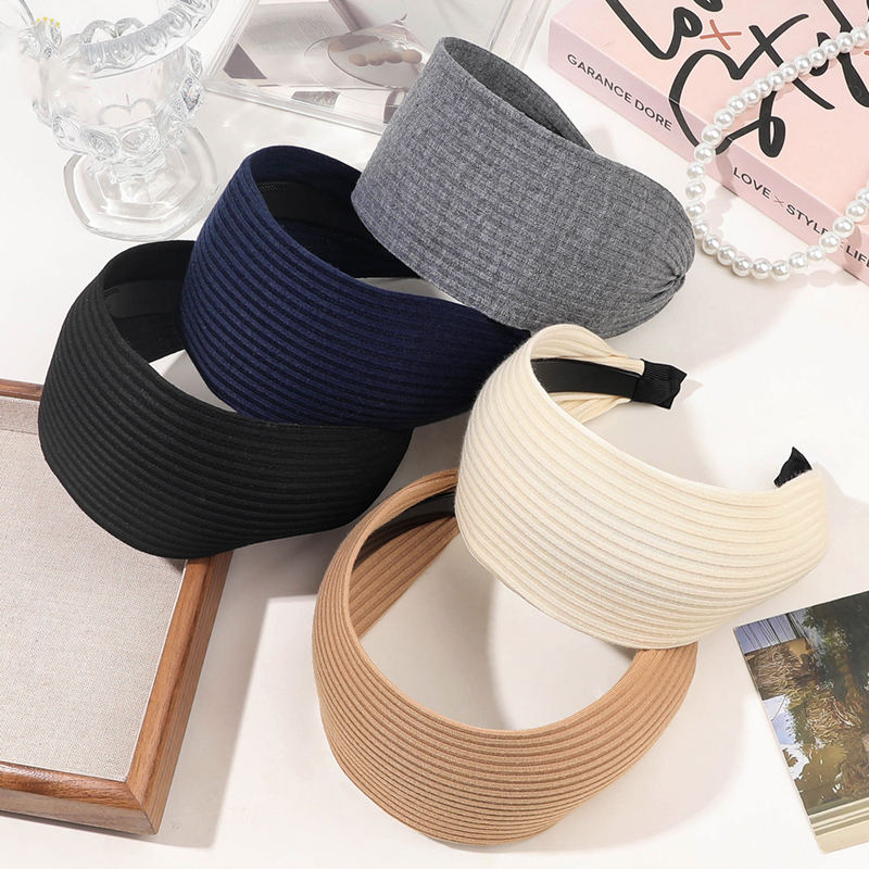 Ribbed elastic hair band ponytail holders