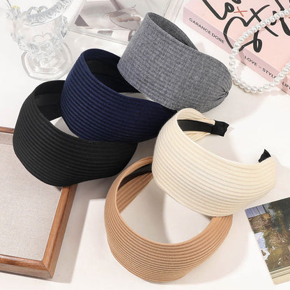 Ribbed elastic hair band ponytail holders