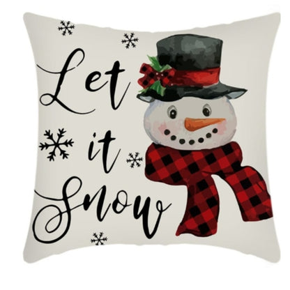 2pcs Christmas Linen Throw pillow cases 