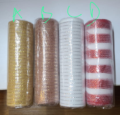 26cm 10 Yards Mesh Ribbon DIY Christmas mas Tree Glitter Mesh Roll