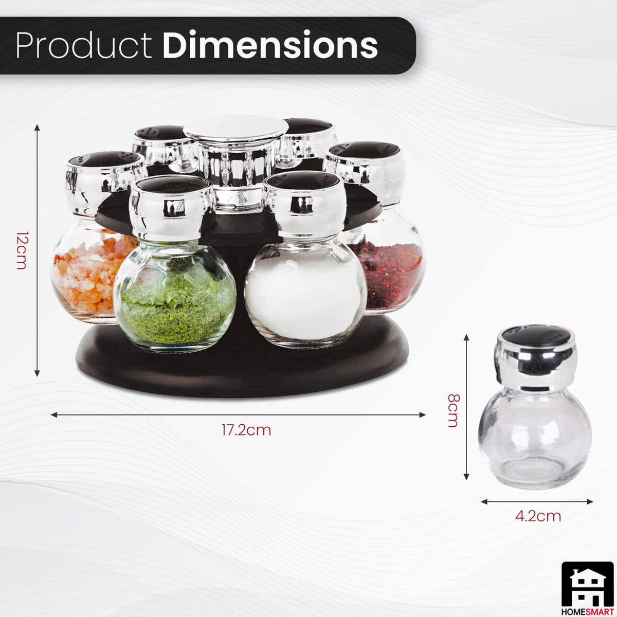 6Pcs Rotating Spice Rack