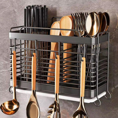 Wall mounted cutlery holder