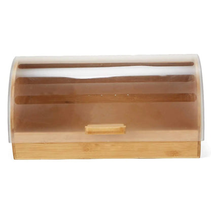 Bamboo Bread Box with Roll-Top Lid