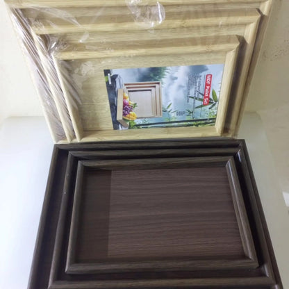 3 Piece Bamboo Serving Tray Set