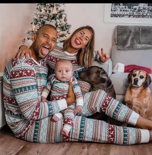 Family adult kids Christmas pajama
