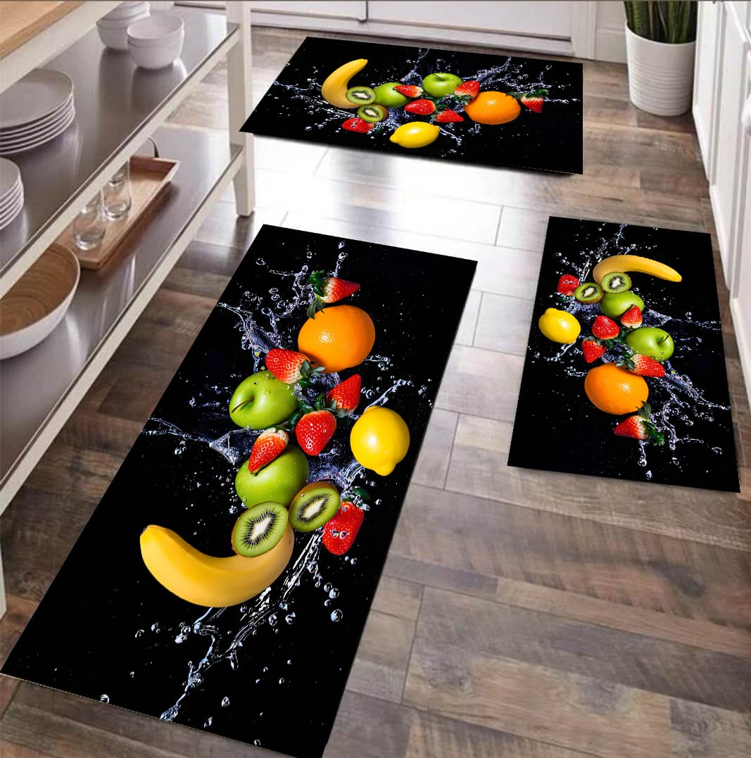 3Pcs rubber kitchen mats