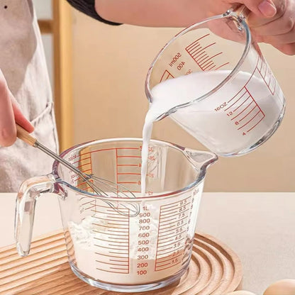 Glass baking measuring jug