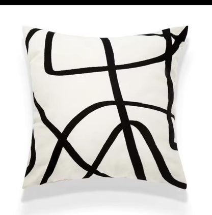 Printed throw pillow covers