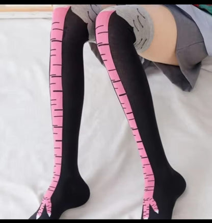 3Pairs halloween  chicken foot socks