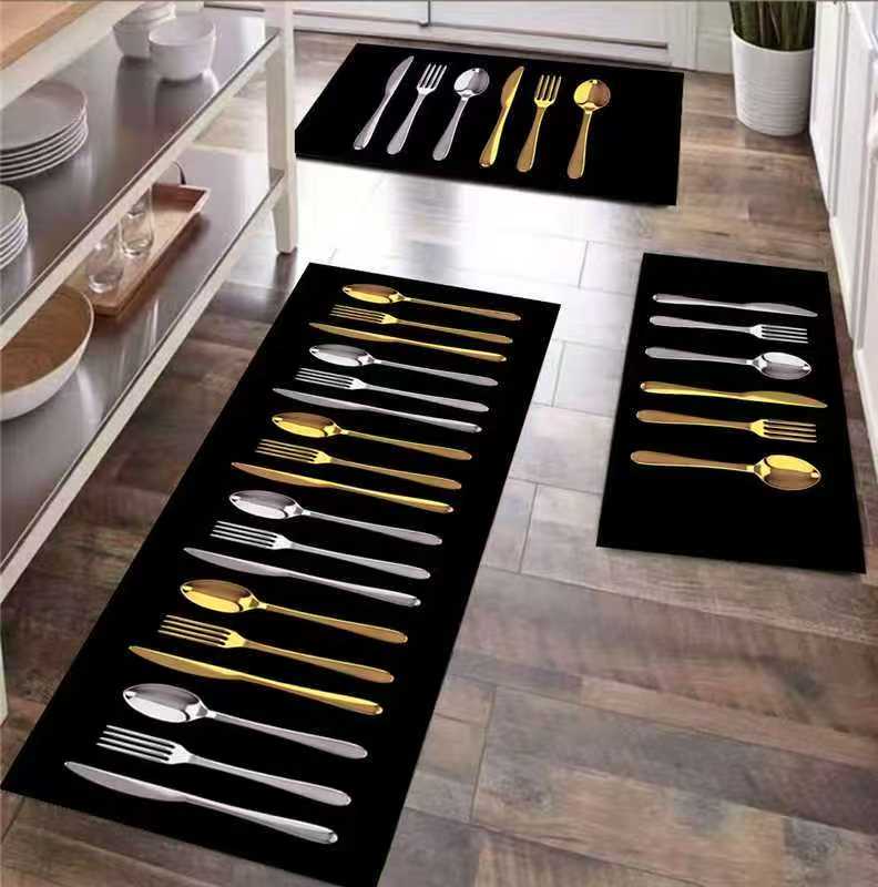 3Pc Rubber Kitchen Mats Set