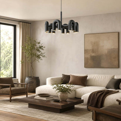 Black Arched Chandelier