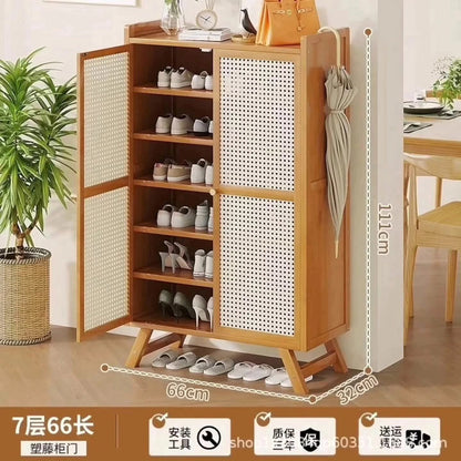 Wooden Bamboo Shoe Rack Cabinet Gha