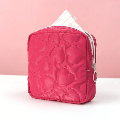Candy color square glossy cosmetic bag
