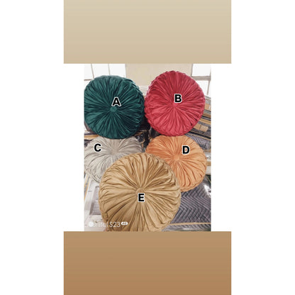Round velvet decorative pillow