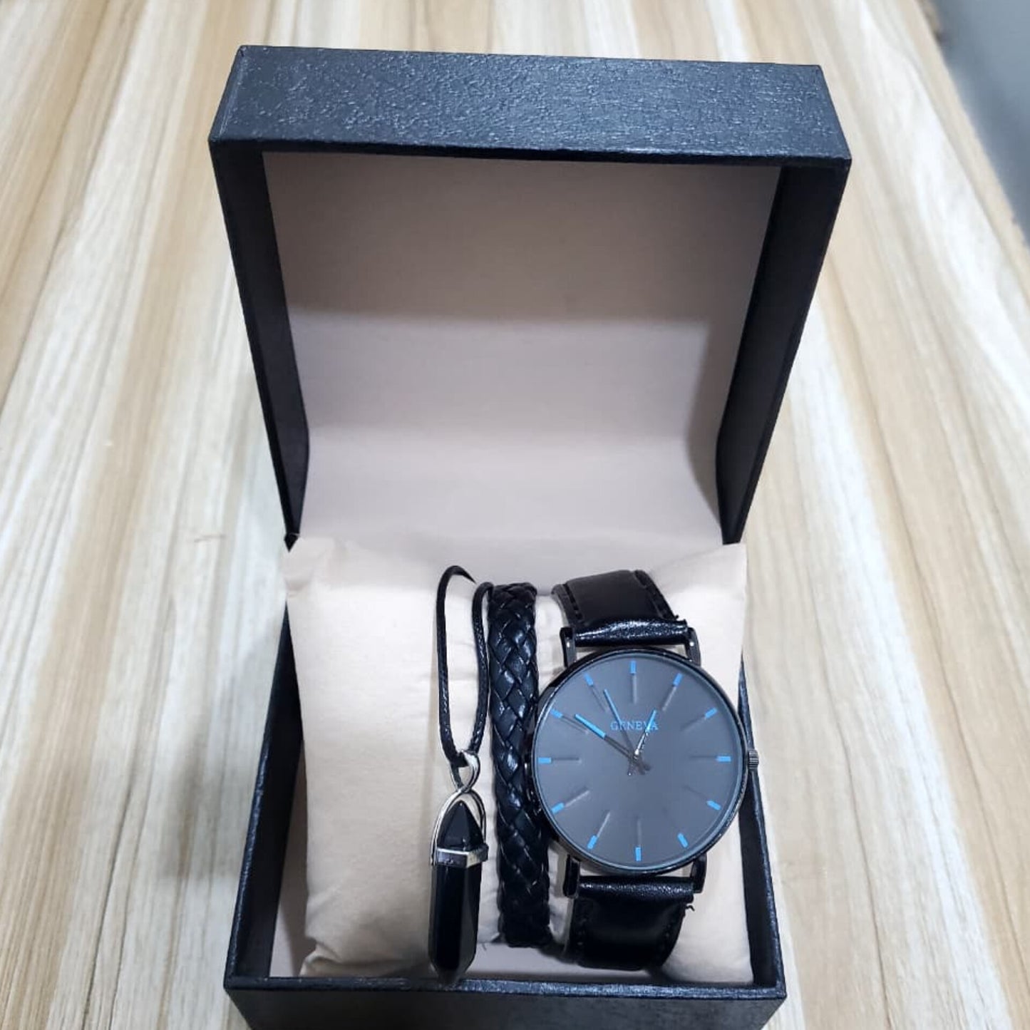 3Pcs Men's Watch and Accessory Gift Set
