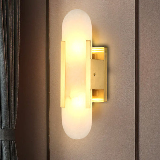 Marble Wall Lamp with Gold Frame WH 2024 G902 23 TC