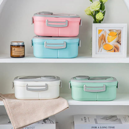 Double Layer Lunch Box with Cutlery Set