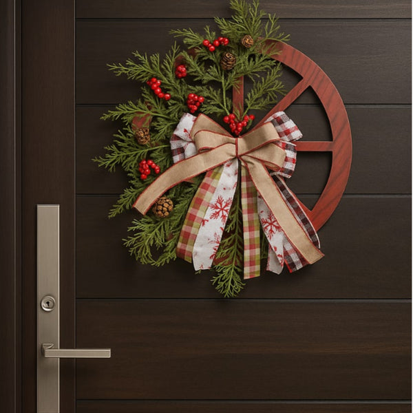 Christmas wheel wreath garland 40cm