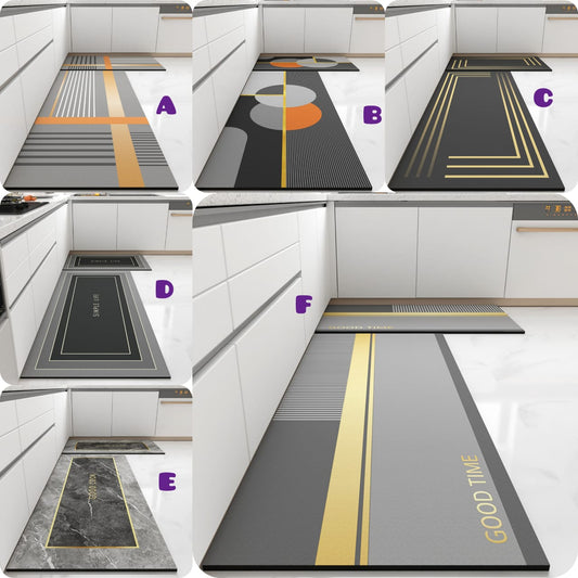 2Pcs Antislip Rubber Kitchen Mats