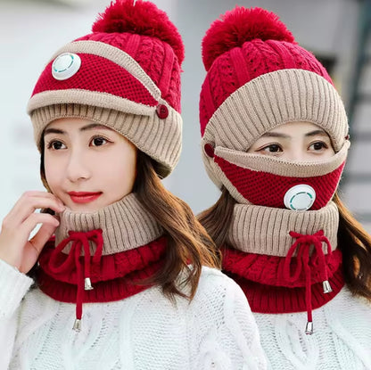 Windproof winter marvin scarf set