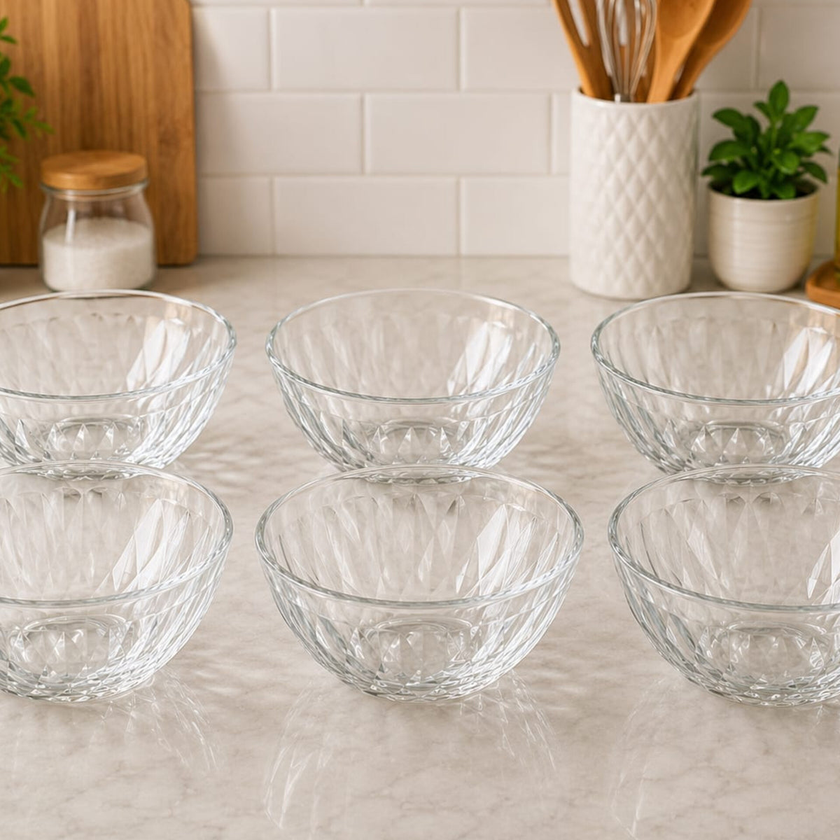 6Pcs Glass Serving Dish