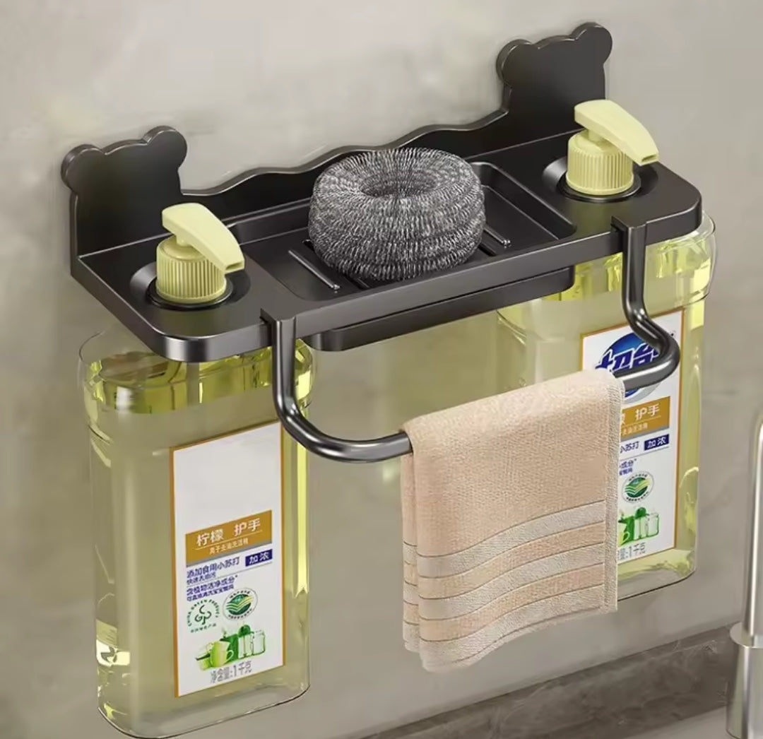 Kitchen soap holder rack