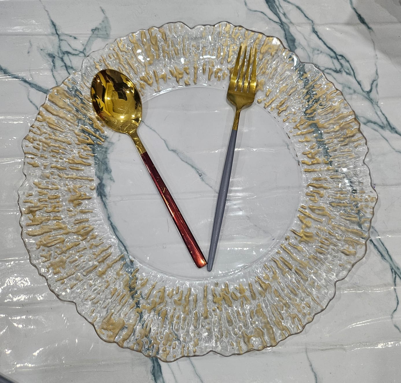 6pc clear charger plates