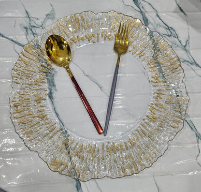 6pc clear charger plates