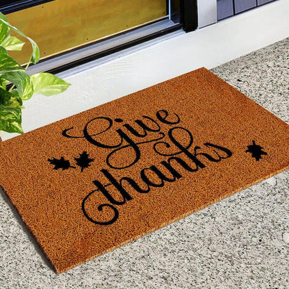 Rubber bottom entryway mat