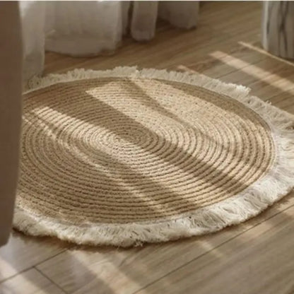 Round Natural Fiber Jute Area Rug