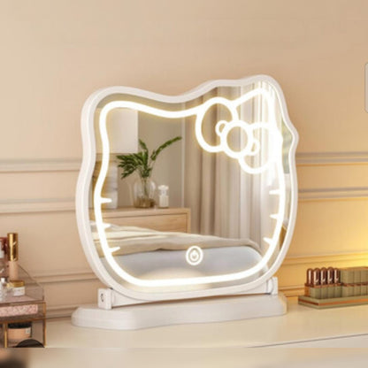 Hello Kitty-shaped LED Desktop Vanity Mirror