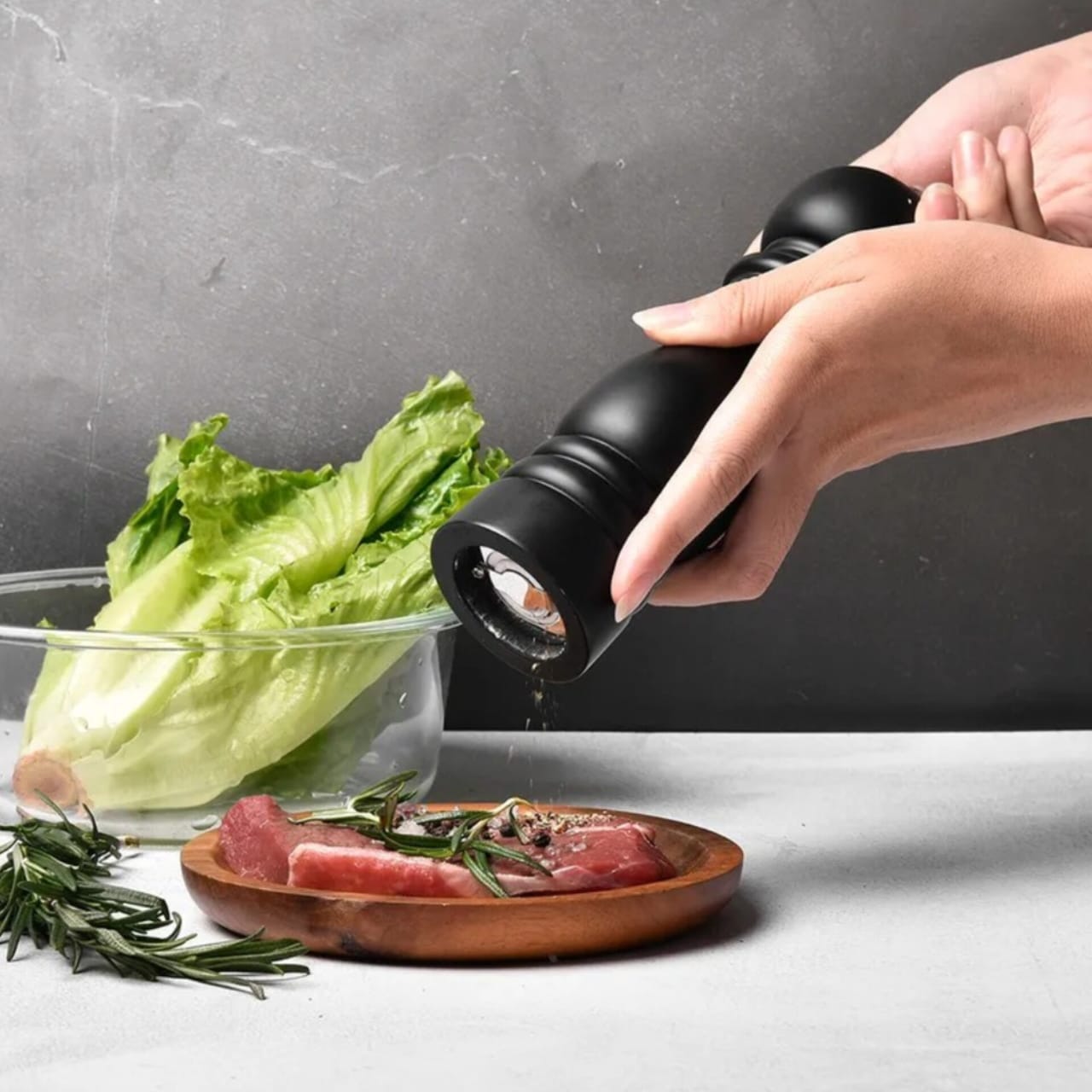 Wood pepper grinder mill