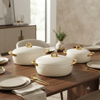 3Pc Insulated Hotpot Set