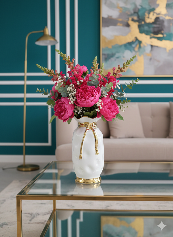 Ceramic Vase with Gold detailing
