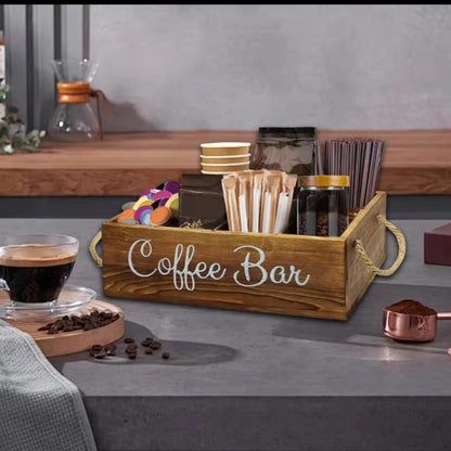 Wooden coffee/tea organizer