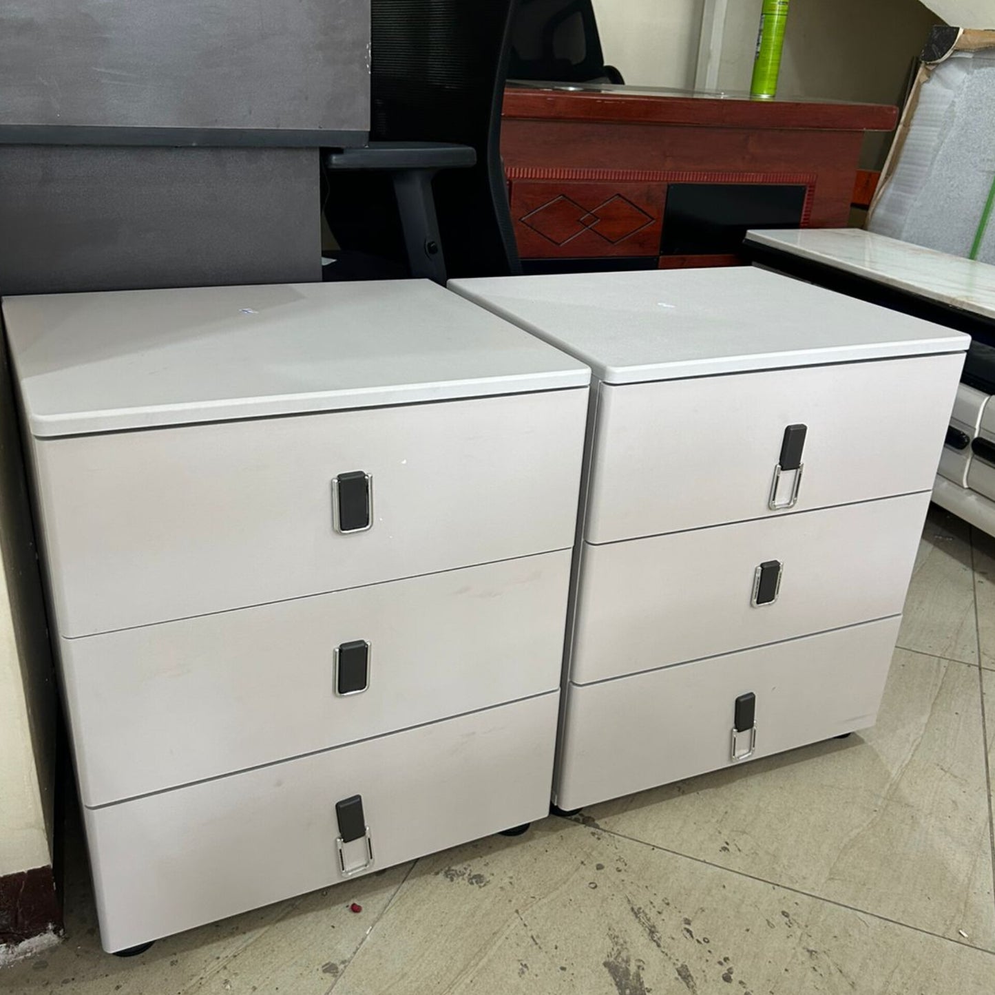 3-Drawer Bedside Stool Cabinet
