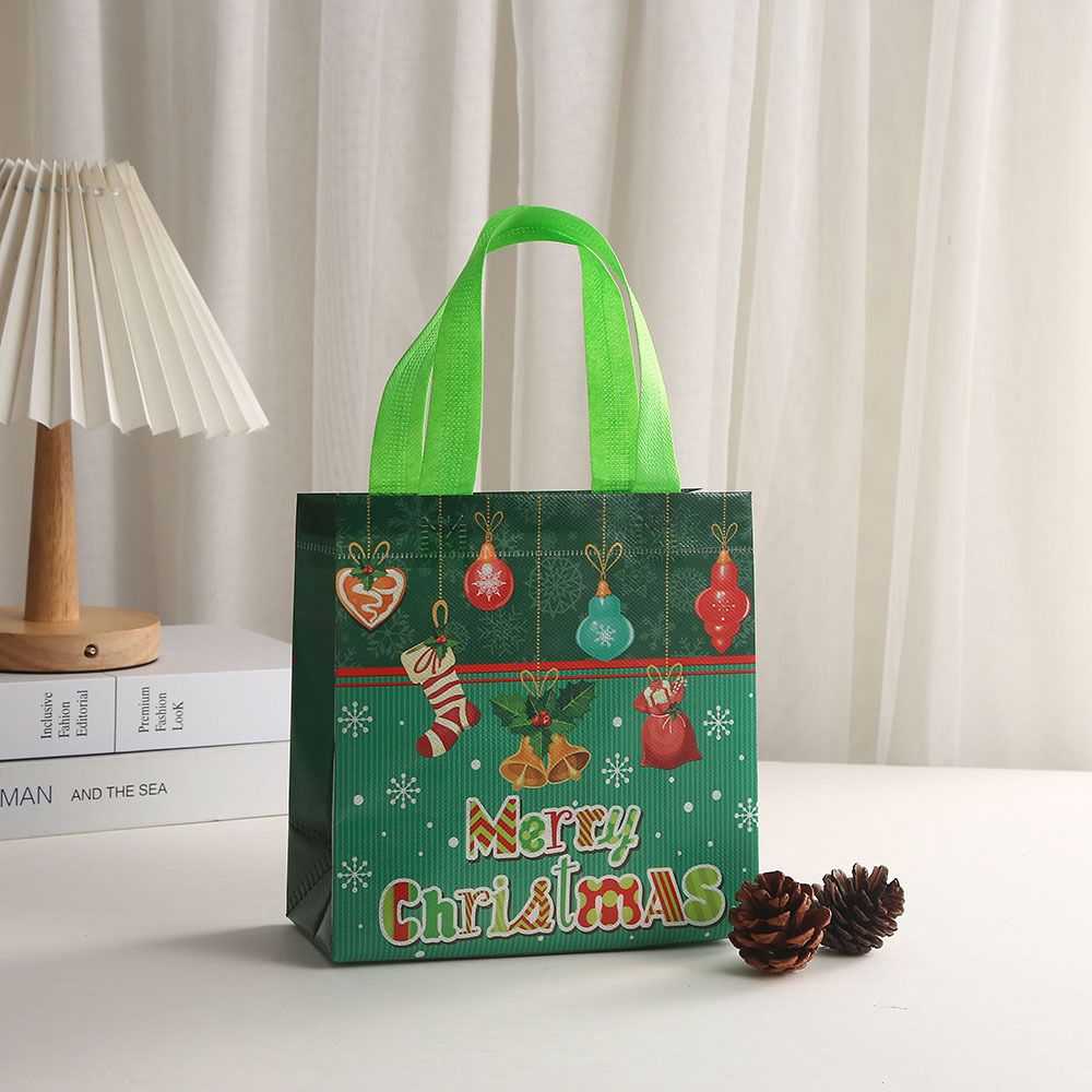 4Pcs Christmas Gift Bags Kraft Paper