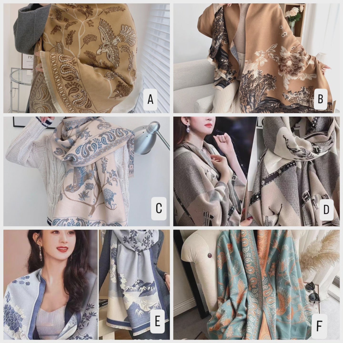 Floral print scarf for women