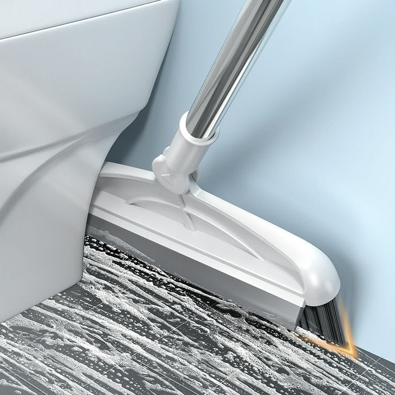 2 in 1 floor scrubbing brush with squeegee