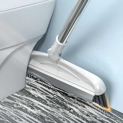 2 in 1 floor scrubbing brush with squeegee