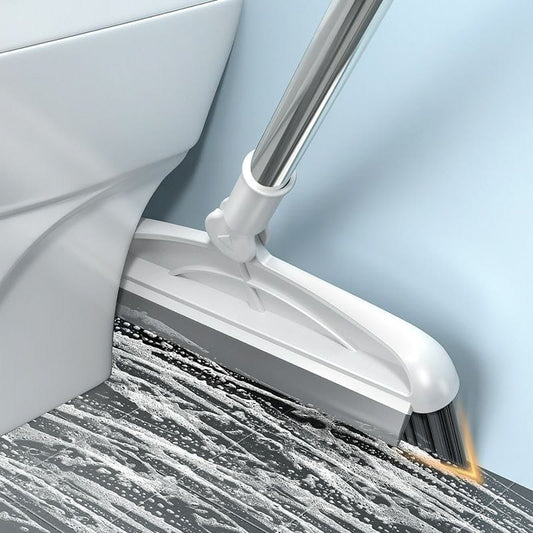 2 in 1 floor scrubbing brush with squeegee